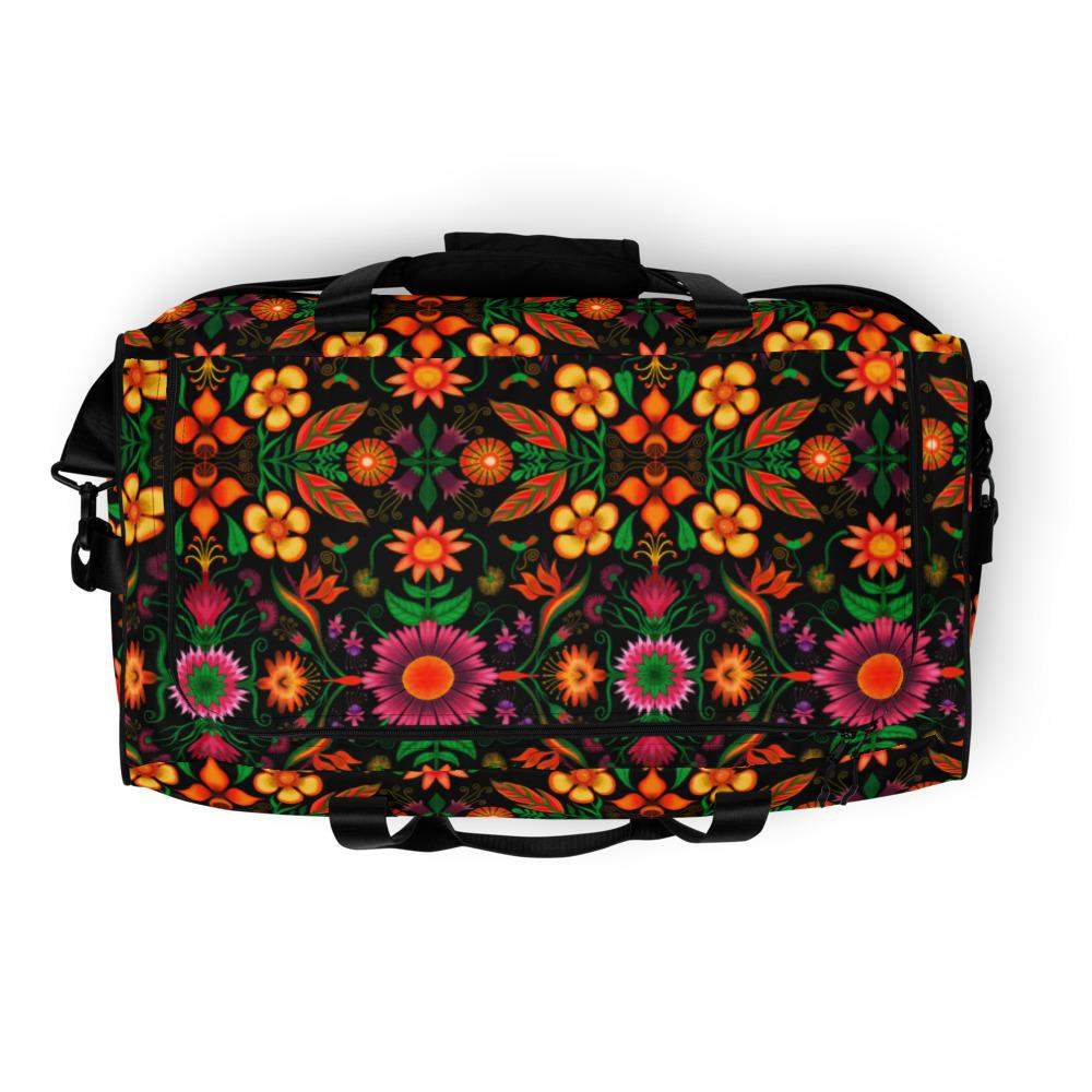 Wild flowers in a luxuriant jungle Duffle bag-Duffle bags