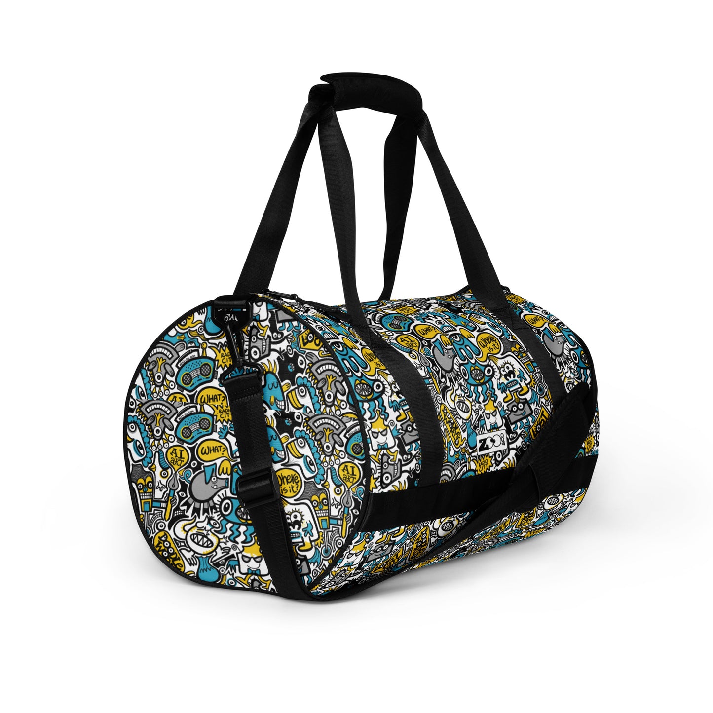 Discover a whole Doodle world buzzing in Lost city All-over print gym bag. Overview