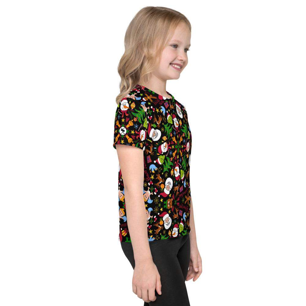 The joy of Christmas pattern design Kids crew neck t-shirt-Kids crew neck t-shirt