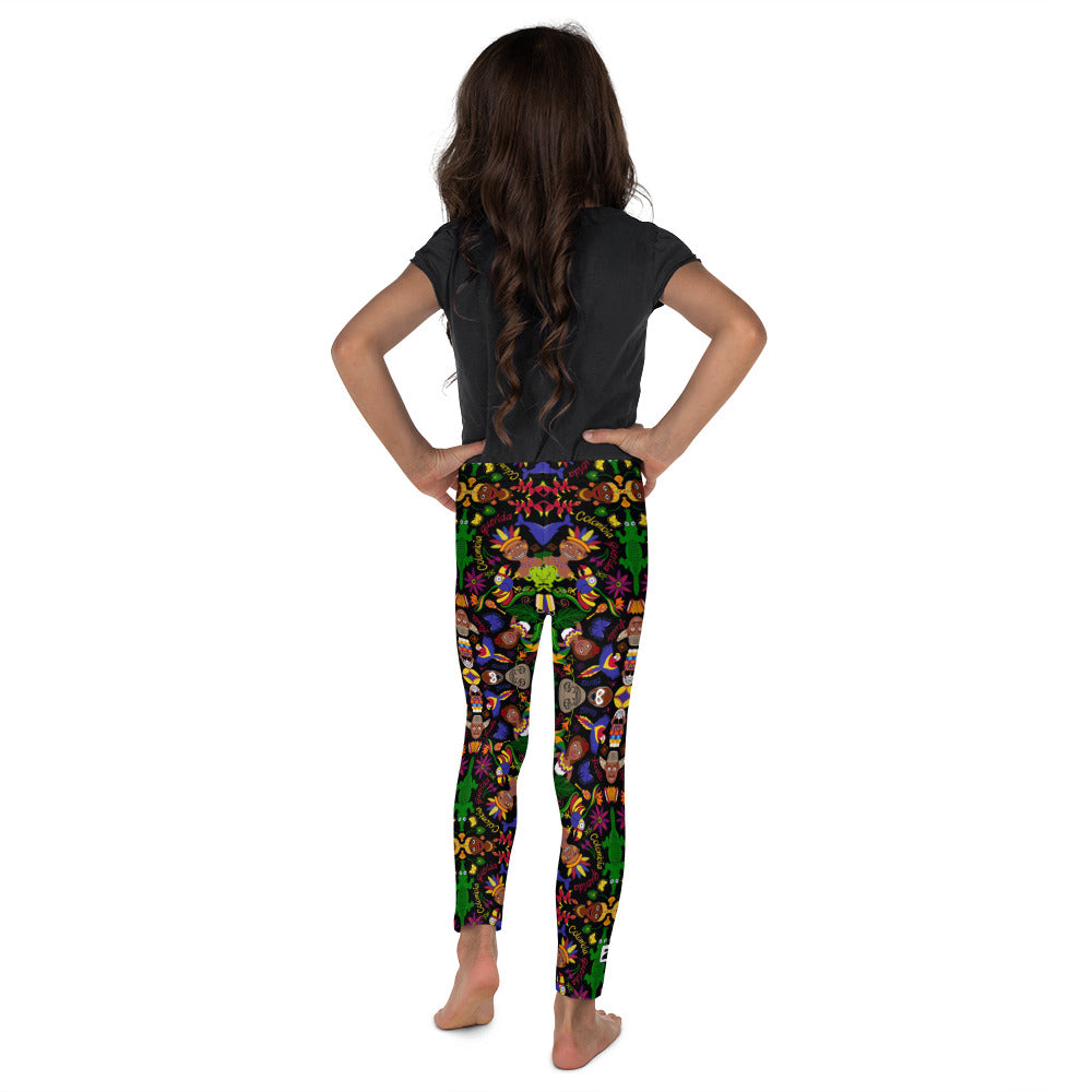 Colombia, the charm of a magical country All over print Kid's Leggings. Back view