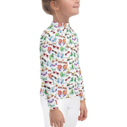 Cool insects madly in love Kids Rash Guard-Kids Rash Guard