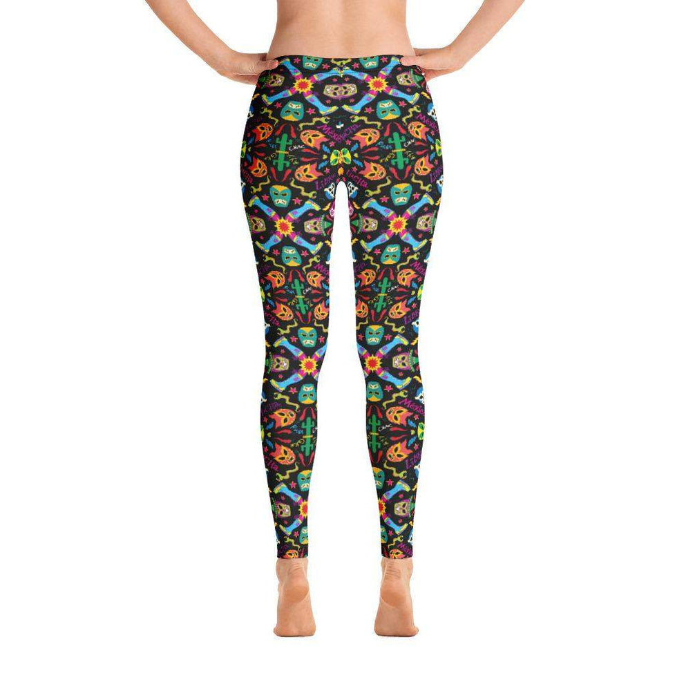 Mexican wrestling colorful party Leggings – Zoo&co