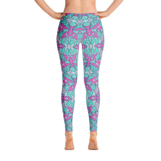 Sea creatures from an alien world Leggings-Leggings