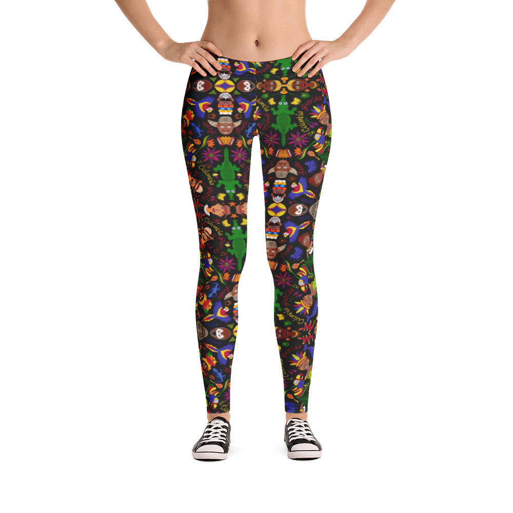 Colombia, the charm of a magical country Leggings. Front view