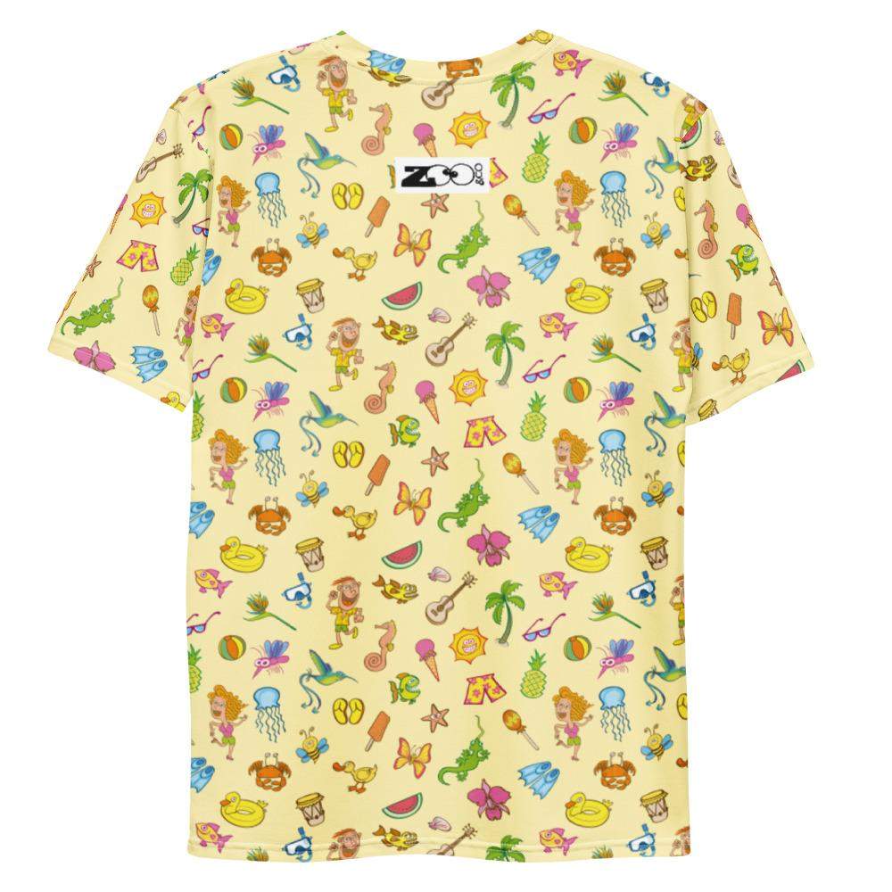 Enjoy happy summer pattern design All-over print Men's T-shirt. Back view