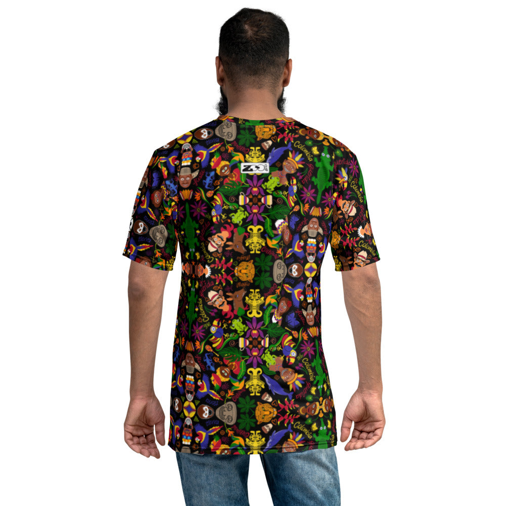Colombia, the charm of a magical country Men's T-shirt. Back view