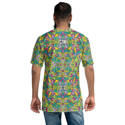 It’s life but not as we know it pattern design Men's T-shirt. Back view