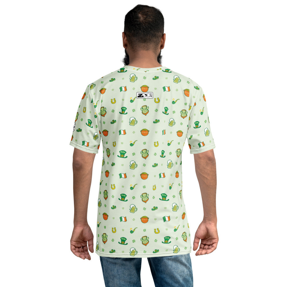 Celebrate Saint Patrick's Day in style pattern design Men's T-shirt. Back view