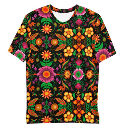 Wild flowers in a luxuriant jungle Men's T-shirt-All-over print T-Shirts