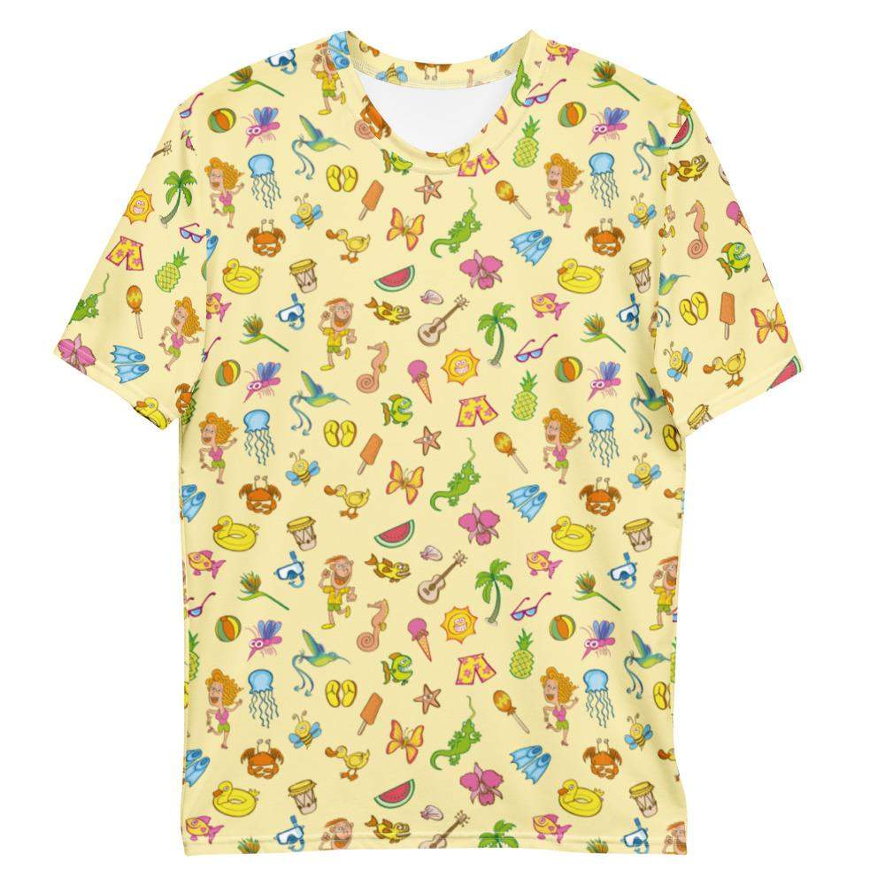 Enjoy happy summer pattern design All-over print Men's T-shirt. Front view