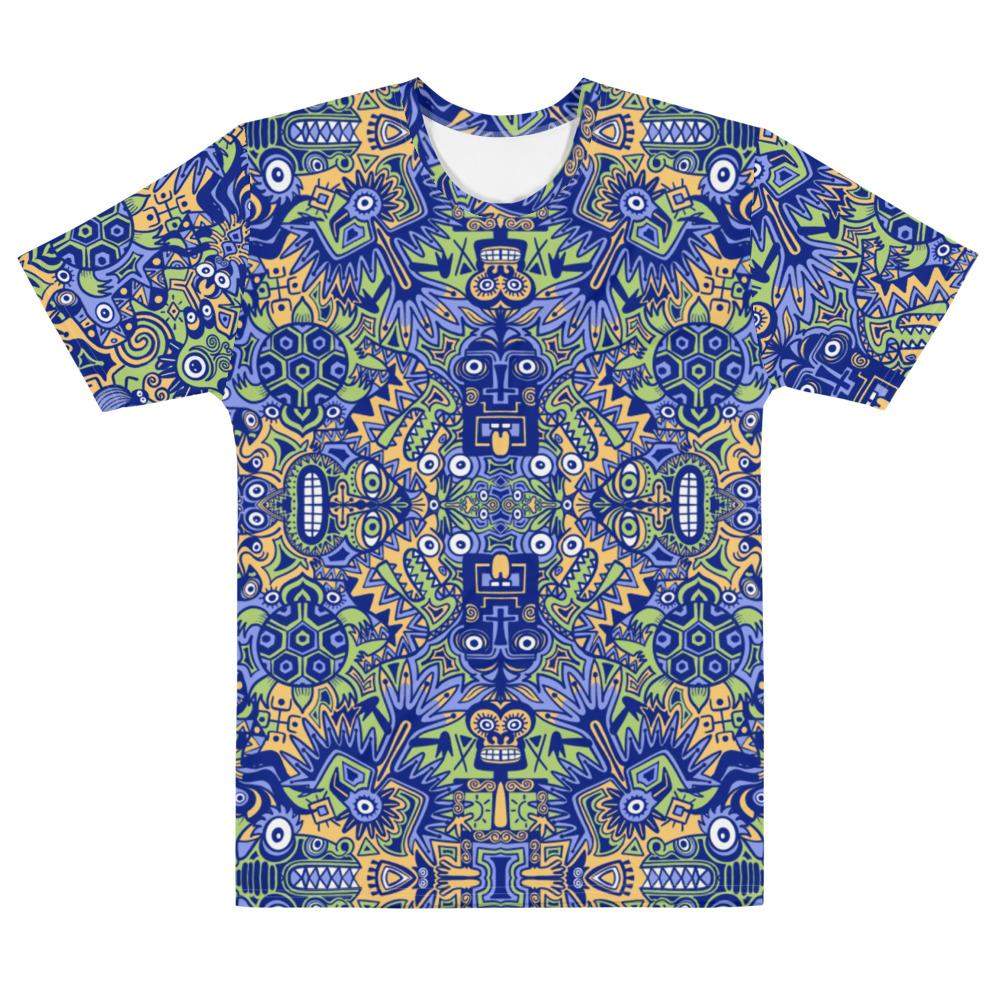 Playful Pre-columbian symbols pattern Men's T-shirt-All-over print T-Shirts
