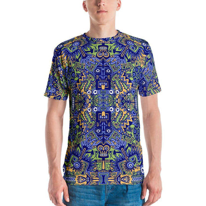 Playful Pre-columbian symbols pattern Men's T-shirt-All-over print T-Shirts