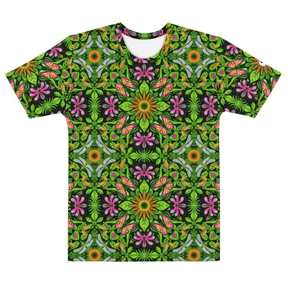 Magical garden full of flowers and insects Men's T-shirt-All-over print T-Shirts