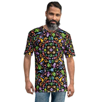 Ocean critters pattern mandala Men's T-shirt-All-over print T-Shirts