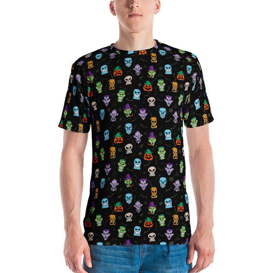 Scary Halloween faces Men's T-shirt-All-over print T-Shirts