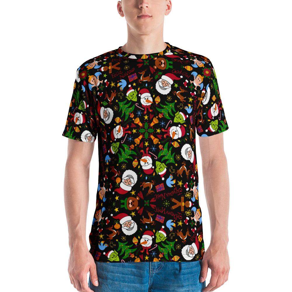 The joy of Christmas pattern design Men's T-shirt-All-over print T-Shirts