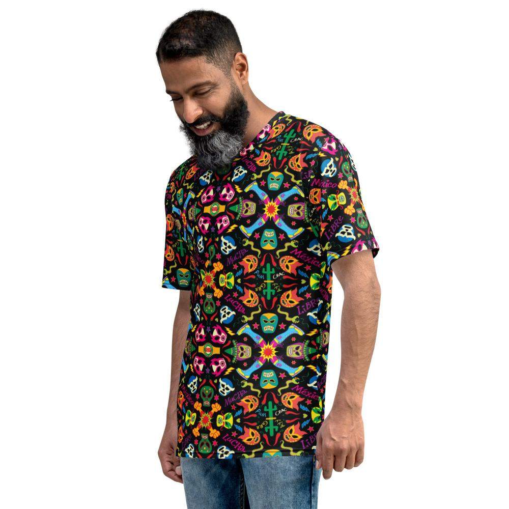 Mexican wrestling colorful party Men's T-shirt-All-over print T-Shirts