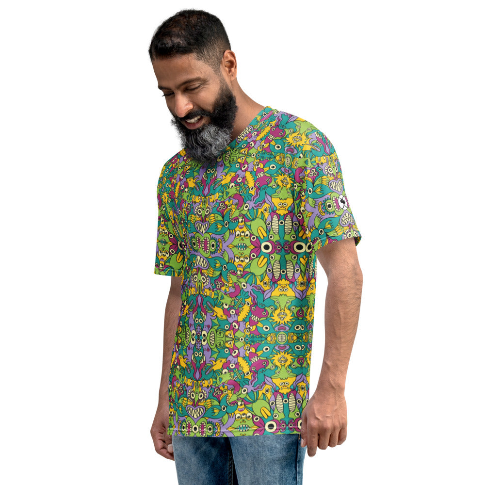 It’s life but not as we know it pattern design Men's T-shirt. Side view