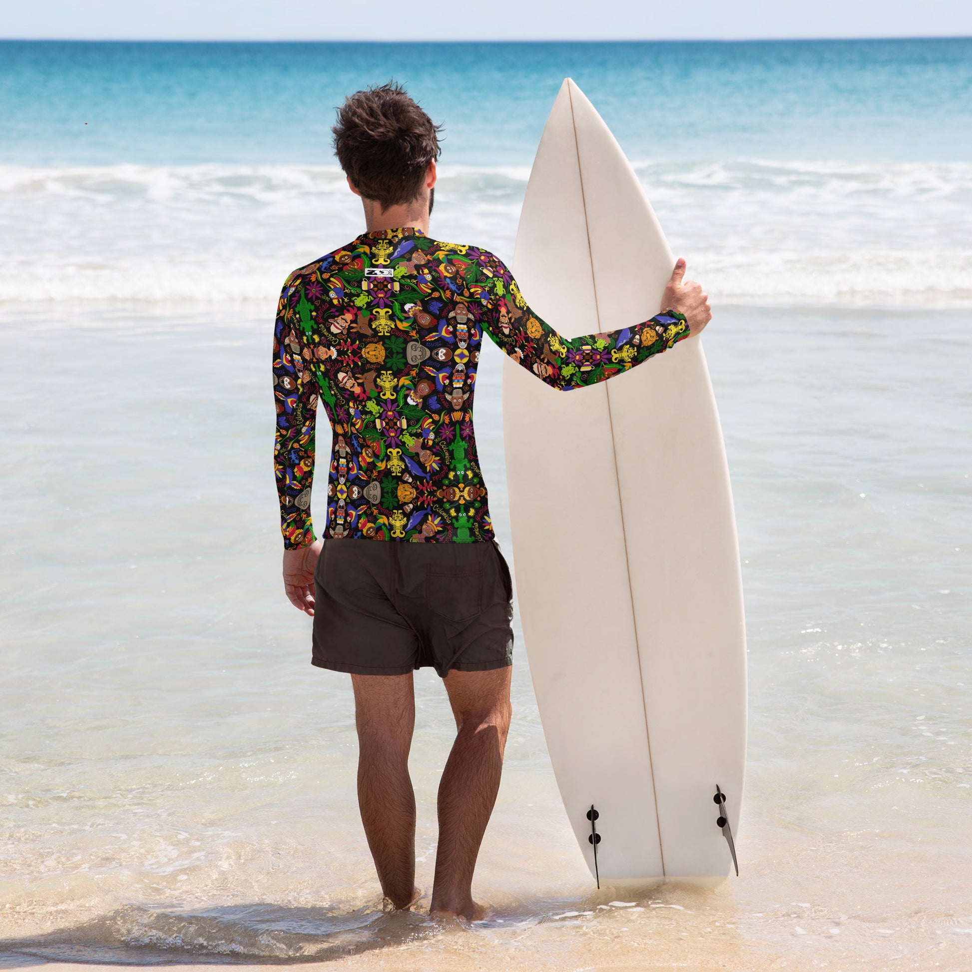 Colombia, the charm of a magical country Men's Rash Guard. Lifestyle, surfing