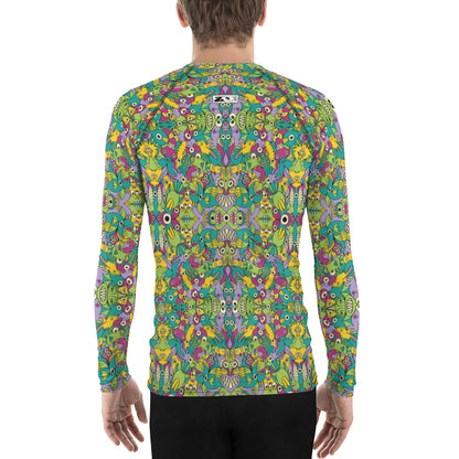It's life but not as we know it pattern design Men's Rash Guard. Back view