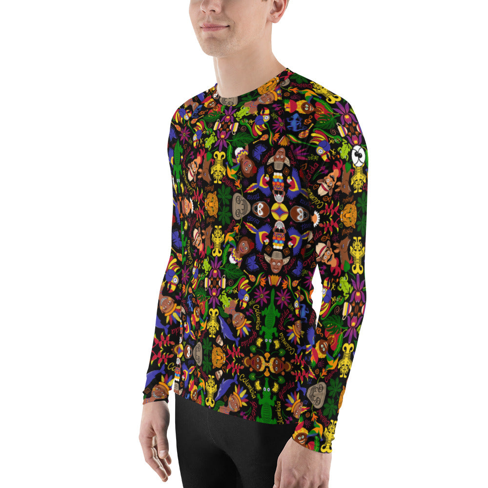 Colombia, the charm of a magical country Men's Rash Guard. Side view