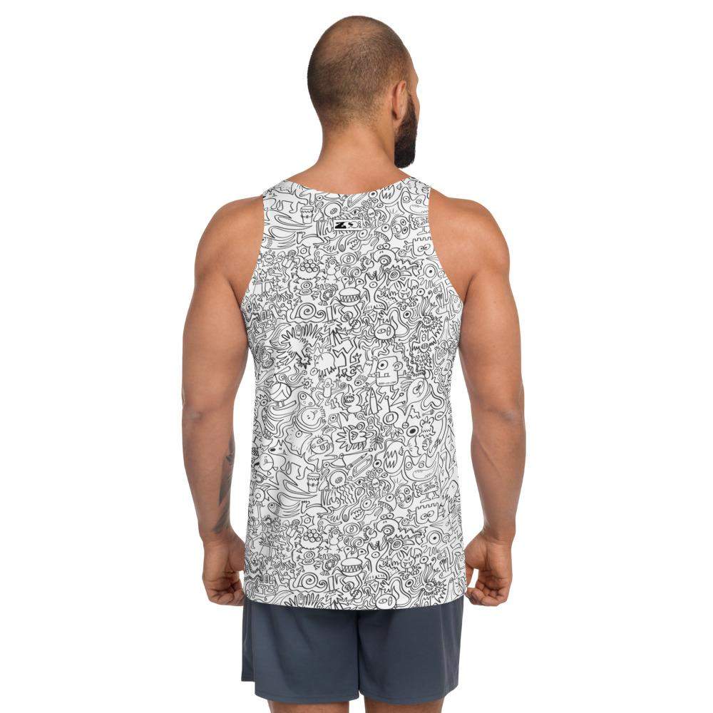 Impossible to stop doodling Unisex Tank Top-All-over print Tank tops