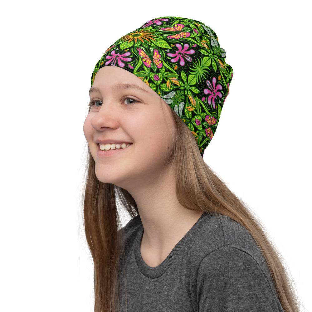 Magical garden full of flowers and insects Neck Gaiter-Neck gaiters