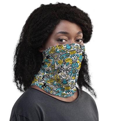 Discover a whole Doodle world buzzing in Lost city Neck Gaiter as Mouth cover