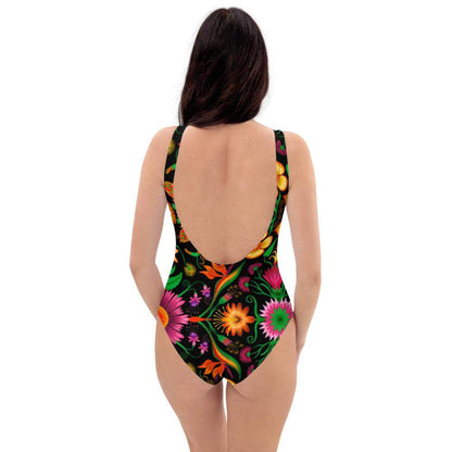 Wild flowers in a luxuriant jungle One-Piece Swimsuit-One-Piece swimsuits