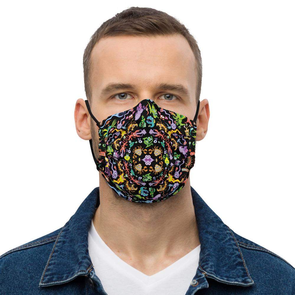 Ocean critters pattern mandala Premium face mask-Premium face masks