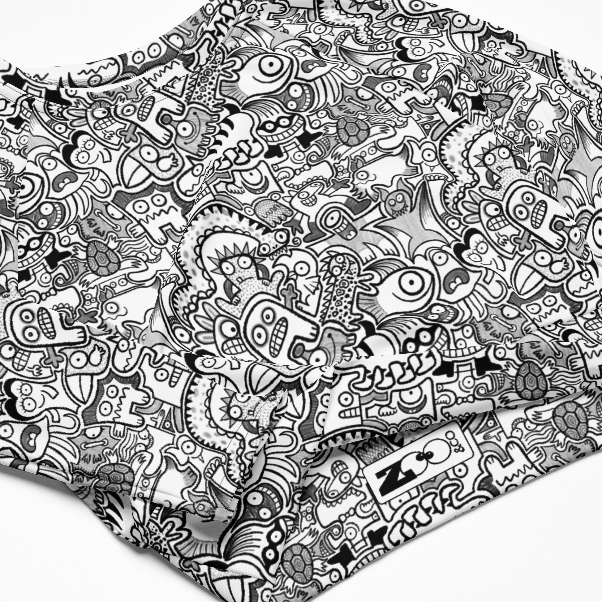Fill your World with Cool Doodles Recycled long-sleeve crop top. Product detail