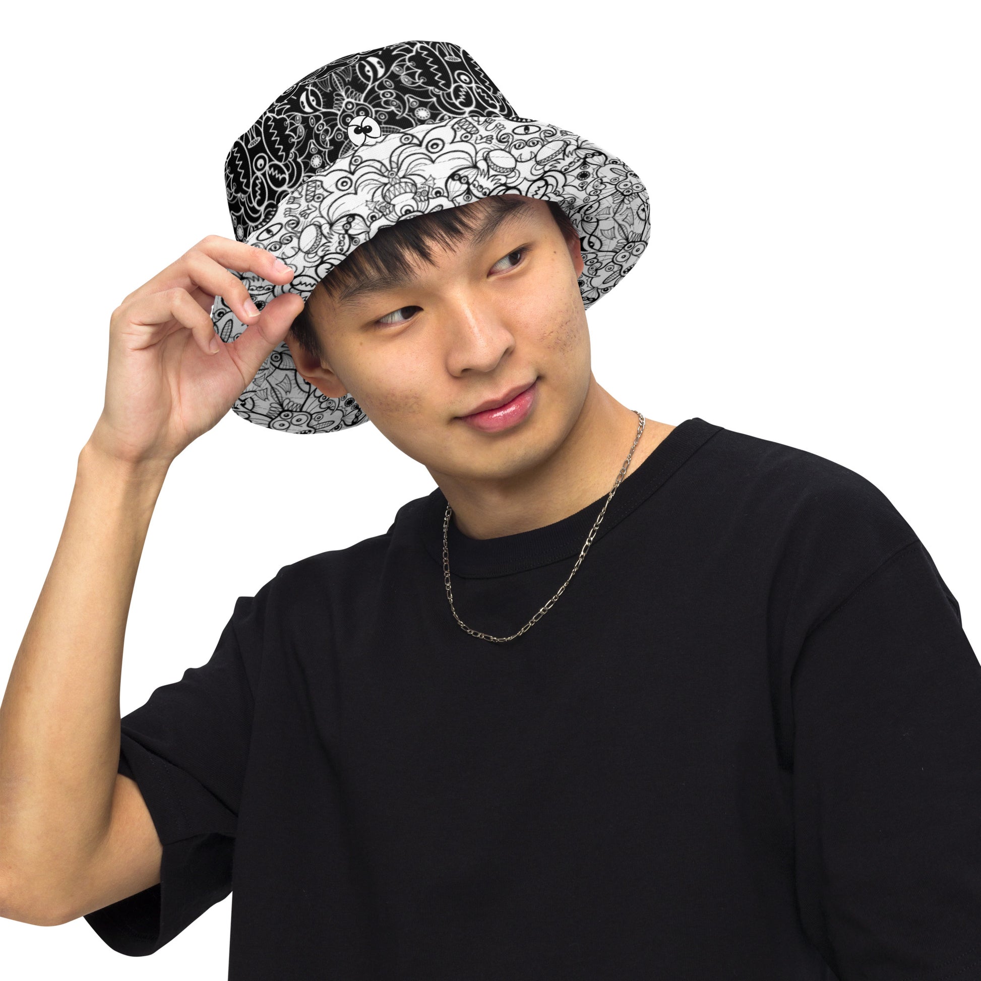 The powerful dark side of the doodle world Reversible bucket hat – Zoo&co