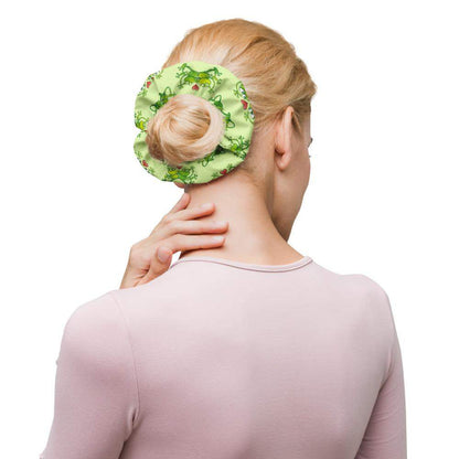 Green frogs are calling for love Scrunchie-On sale,Scrunchies
