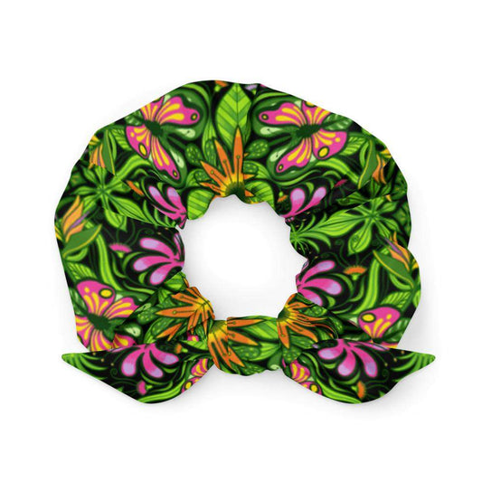 Magical garden full of flowers and insects Scrunchie-On sale,Scrunchies