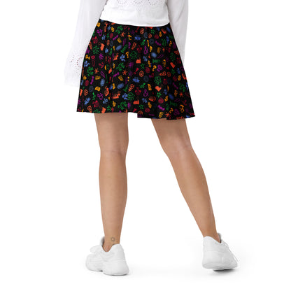 Wear this graphic bad words Skater Skirt, swear with confidence, keep your smile. Back view