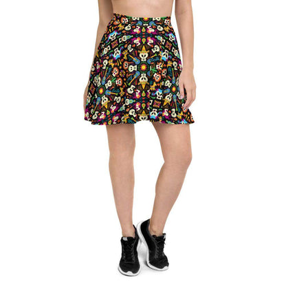 Day of the dead Mexican holiday Skater Skirt-Skater skirts