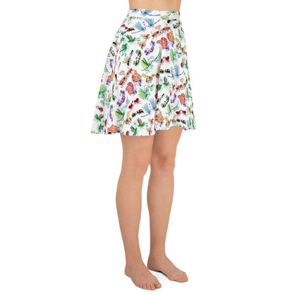 Cool insects madly in love Skater Skirt-Skater skirts