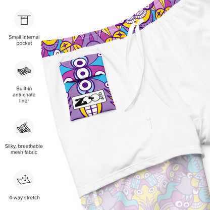 Doodle art compulsion is out of control Men's swim trunks. Product details and specifications. Interior pocket