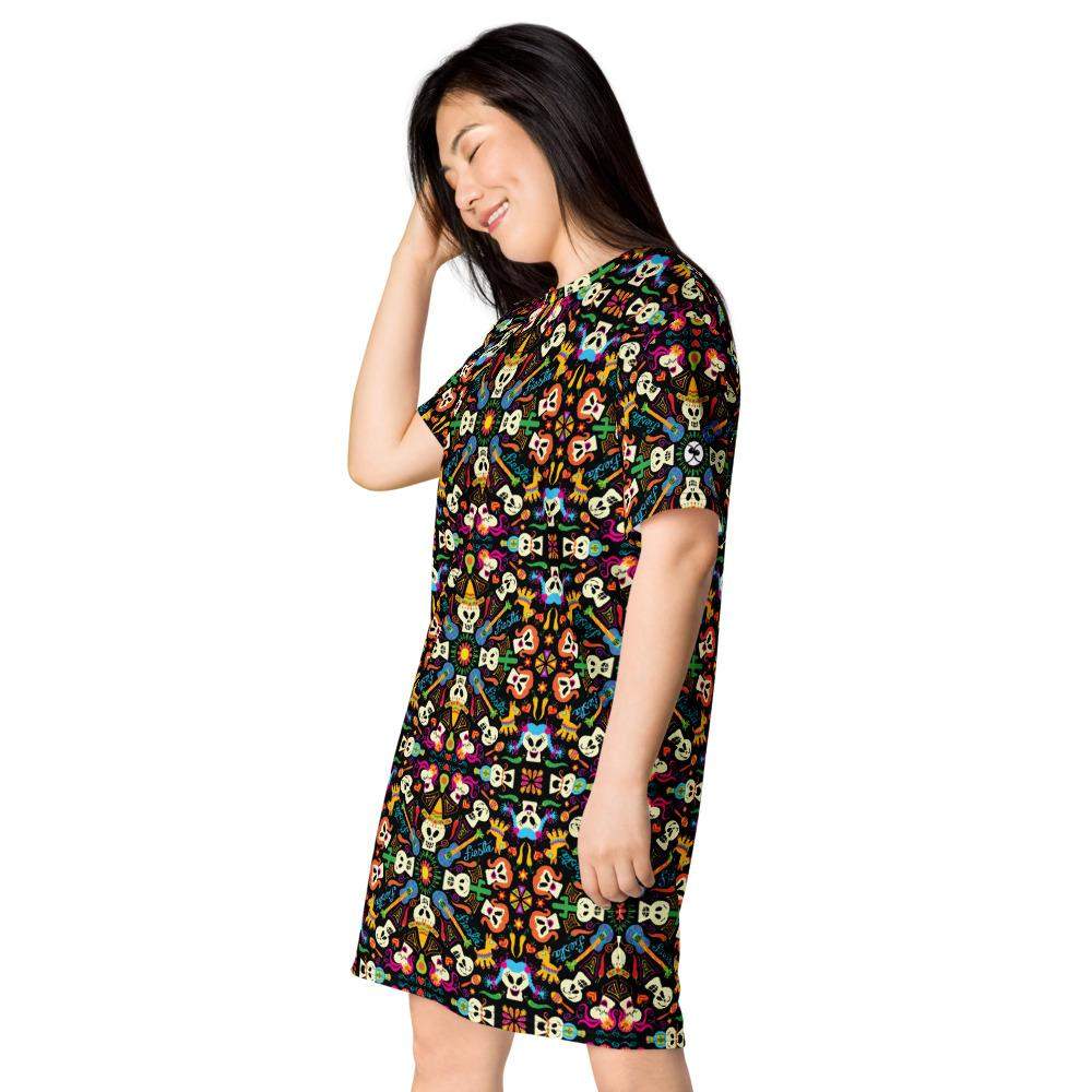 Day of the dead Mexican holiday T-shirt dress-T-Shirt Dresses