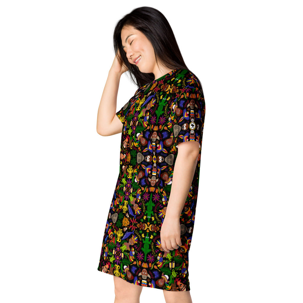 Colombia, the charm of a magical country T-shirt dress. Side view