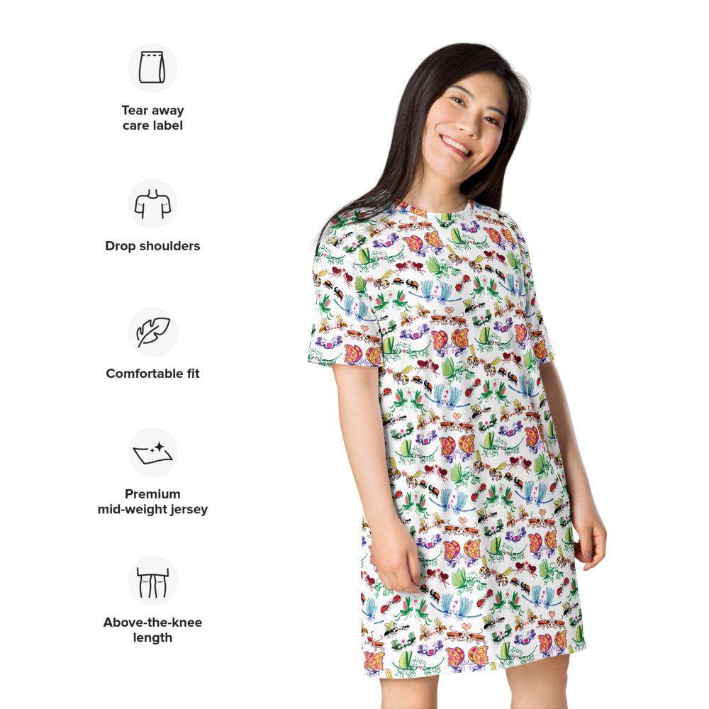 Cool insects madly in love T-shirt dress-T-Shirt Dresses