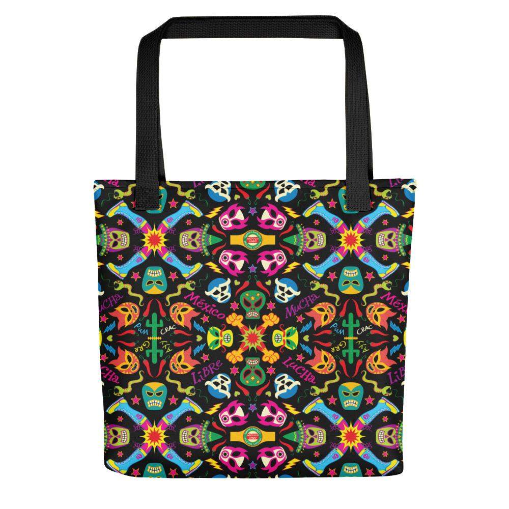 Mexican wrestling colorful party Tote bag-Tote bags