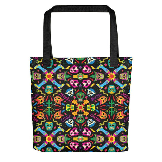 Mexican wrestling colorful party Tote bag-Tote bags