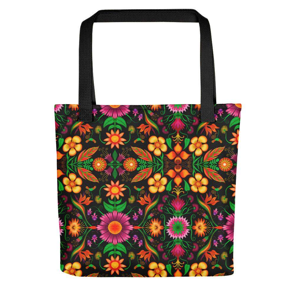 Wild flowers in a luxuriant jungle Tote bag-Tote bags