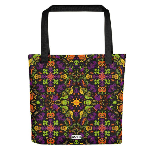 All Halloween stars in a creepy pattern design Tote bag-Tote bags