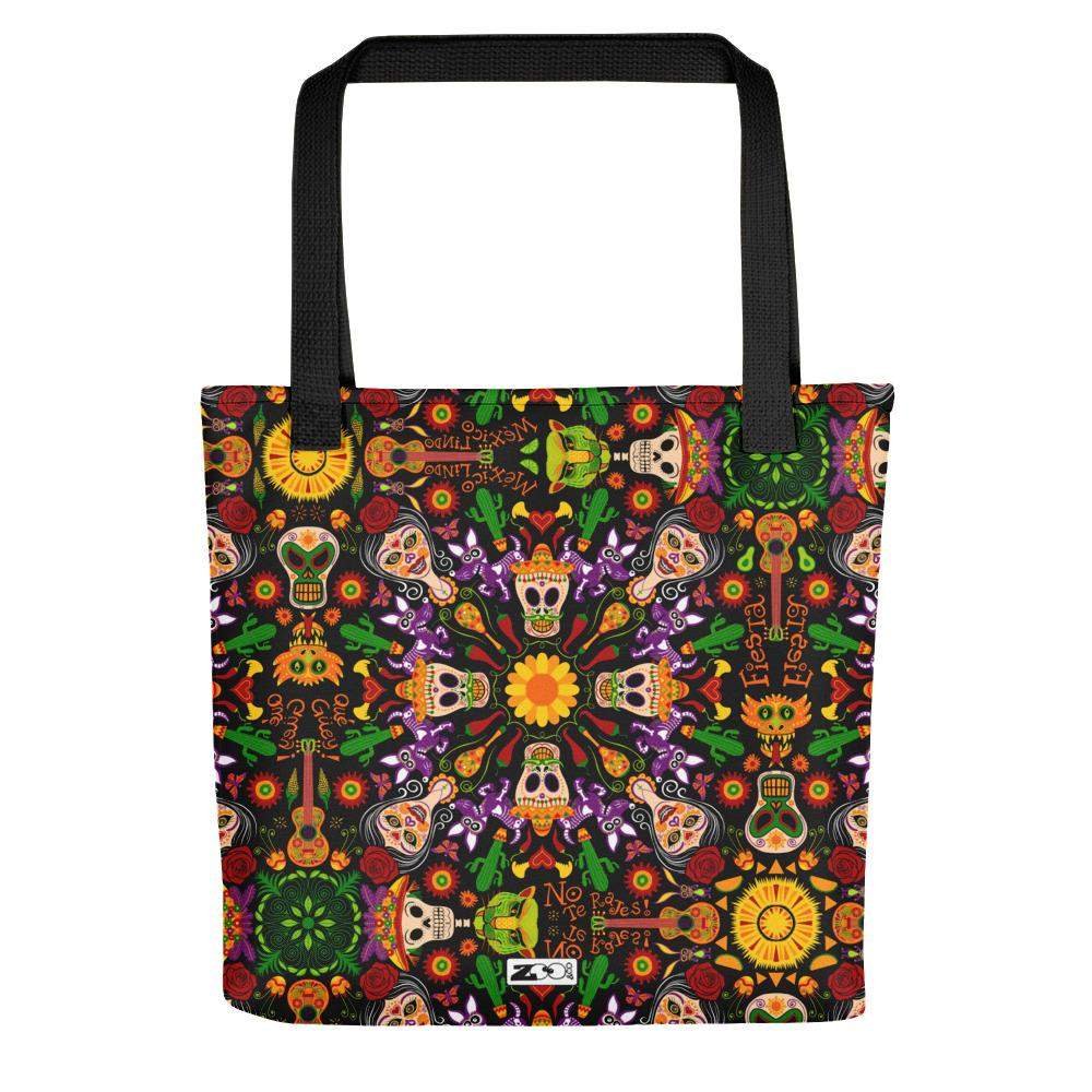 Mexican skulls celebrating the Day of the dead Tote bag-Tote bags