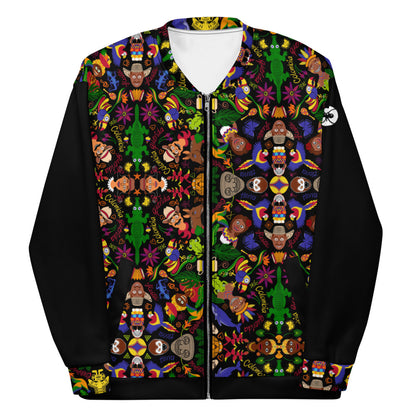 Colombia, the charm of a magical country Unisex Bomber Jacket. Front view
