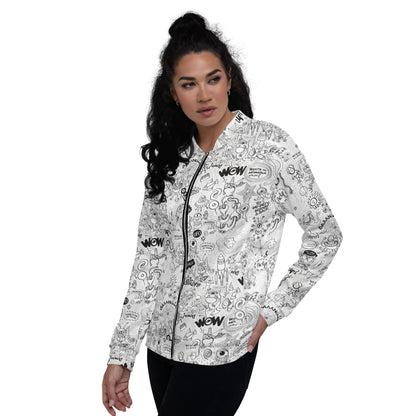 Celebrating the most comprehensive Doodle art of the universe Unisex Bomber Jacket. Woman's Lifestyle