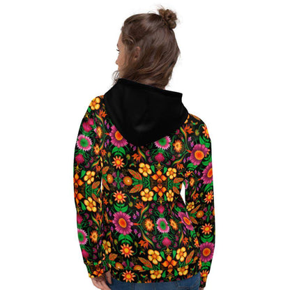 Wild flowers in a luxuriant jungle Unisex Hoodie-Women's hoodies