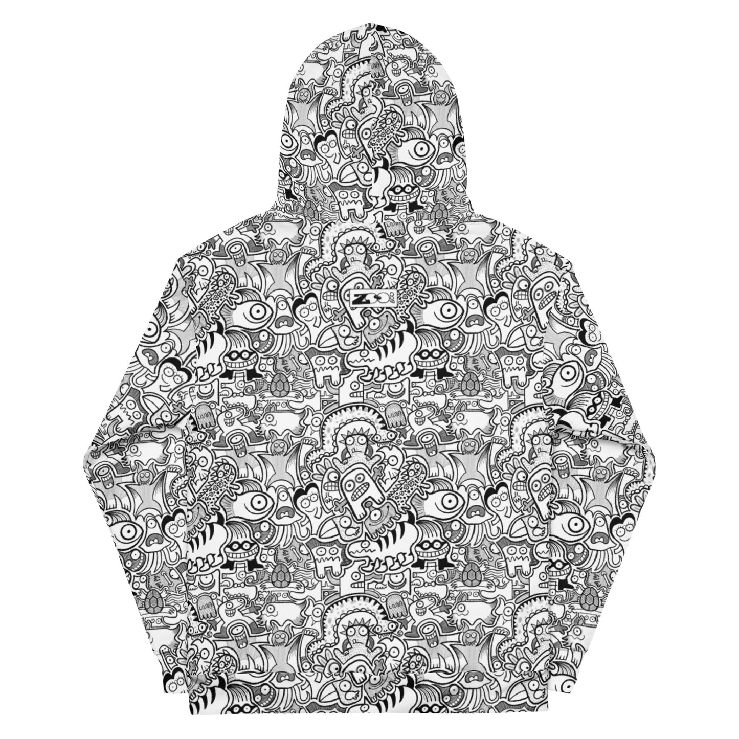 Fill your world with cool doodles Unisex Hoodie. Back view